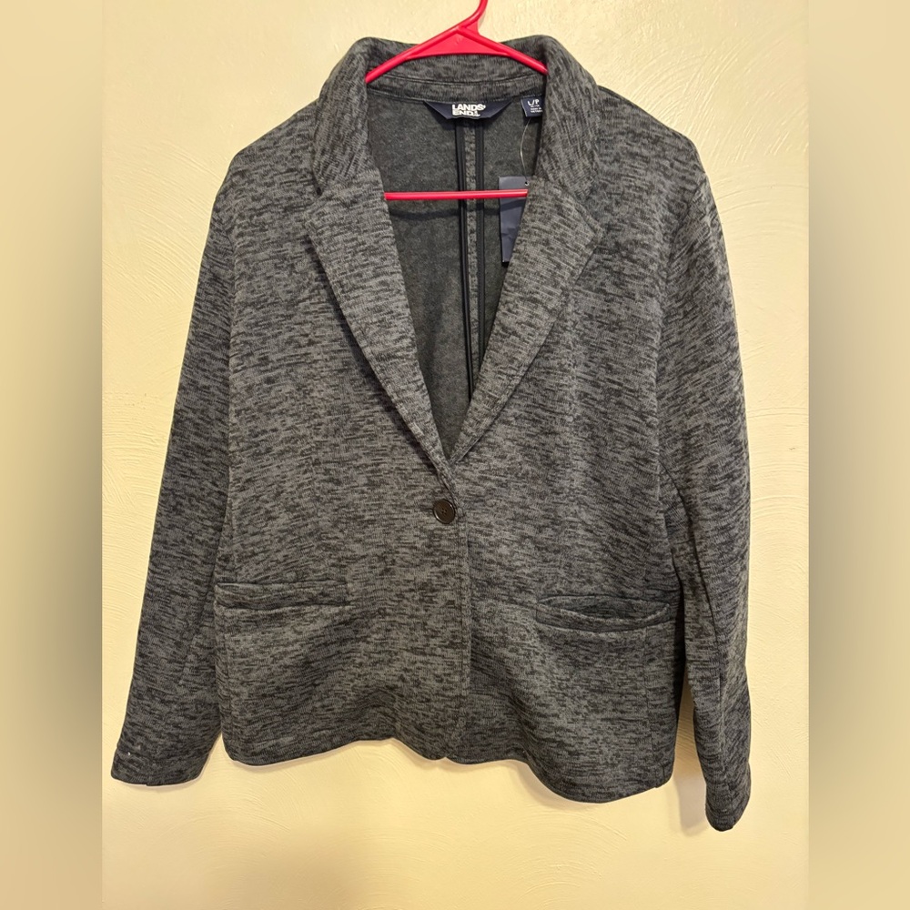 Lands' End Heather Gray Blazer